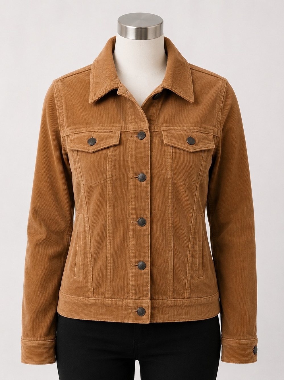 Sonoma Goods For Life Women's Corduroy Jacket - Tan Brown (Small)​ - Picture 2 of 9